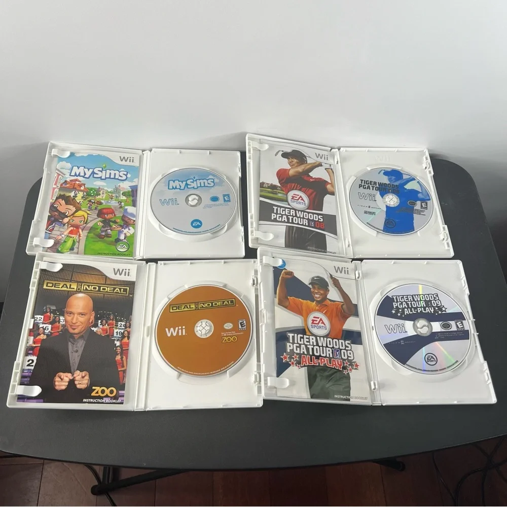 Nintendo Wii White Console System Bundle Lot W/ 14 Video Games Tested & Working